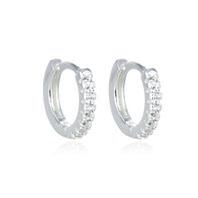 Cargar imagen en el visor de la galería, Argollas Huggies Modelo Daila 14mm en Plata 925