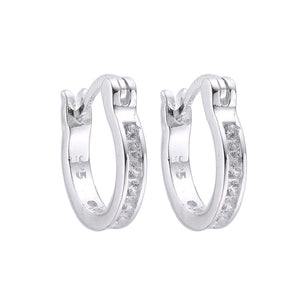 Argollas Cierre Italiano Karina 14mm en Plata 925