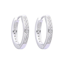 Cargar imagen en el visor de la galería, Argollas Huggies Modelo Vivian 12mm en Plata
