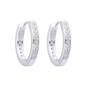 Argollas Huggies Modelo Vivian 12mm en Plata