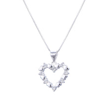 Cargar imagen en el visor de la galería, Cadena con Dije de Corazón con circones blancos en Plata 925
