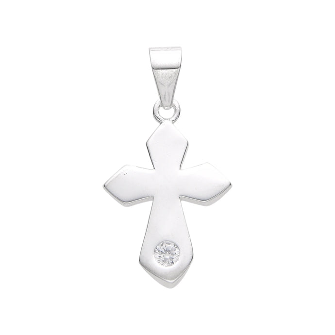 Dije de Cruz con Circón en Plata 925