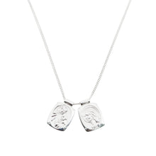 Cargar imagen en el visor de la galería, Escapulario Sagrado Corazón de Jesús y Virgen María en Plata 925
