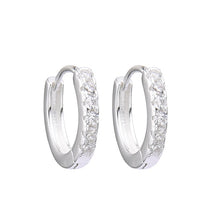 Cargar imagen en el visor de la galería, Argollas Huggies Modelo Lea 12mm en Plata 925
