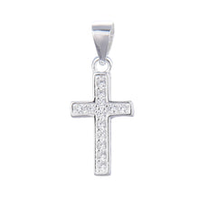 Cargar imagen en el visor de la galería, Dije de Cruz con Circones 15x10mm en Plata 925
