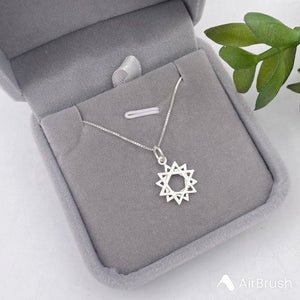 Cadena con Dije de Estrella 12 Puntas en Plata 925