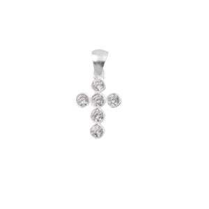 Cadena con Dije de Cruz Punto Luz en Plata 925