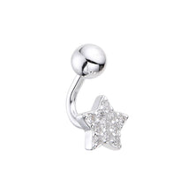 Cargar imagen en el visor de la galería, Piercing de Ombligo de Estrella en Plata 925
