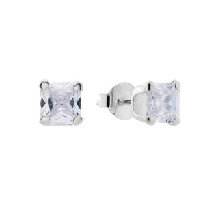 Zarcillos Punto Luz 7x7mm en Plata 925