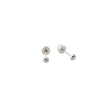 Cargar imagen en el visor de la galería, Abridores Tipo Rosca Media Bola Diamantada 2mm en Plata 925
