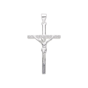 Dije de Cristo con Circones en Plata 925