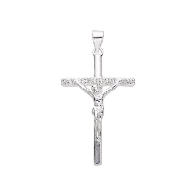 Dije de Cristo con Circones en Plata 925