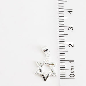 Dije de Estrella de David con Circones En Plata 925