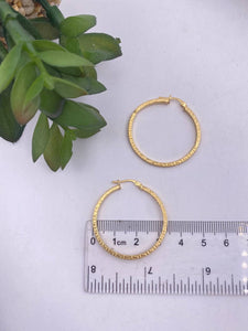 Argollas Cierre Italiano 30mm en Oro 18k