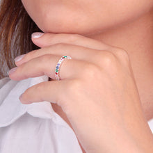 Cargar imagen en el visor de la galería, Anillo Sin Fin de Colores en Plata 925

