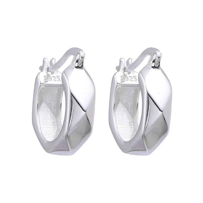 Argollas Cierre Italiano Lisas 16mm en Plata 925