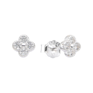 Zarcillos de Flor Vann Cleef en Plata 925