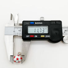 Cargar imagen en el visor de la galería, Dije de Pelota de Fútbol con Rojo en Plata 925
