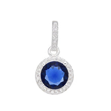 Cargar imagen en el visor de la galería, Cadena con Dije Punto Luz Azul 10mm en Plata 925
