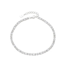 Cargar imagen en el visor de la galería, Pulsera Tennis 2.5mm con Baguette en Plata 925

