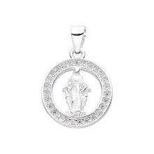 Cargar imagen en el visor de la galería, Cadena con Medalla Virgen de la Milagrosa 12mm en Plata 925
