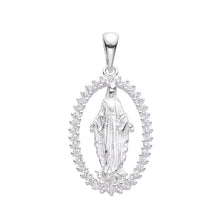 Cargar imagen en el visor de la galería, Cadena con Medalla Virgen de la Milagrosa en Plata 925
