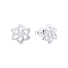 Cargar imagen en el visor de la galería, Zarcillos de Flor en Plata 925
