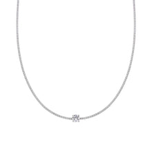 Cargar imagen en el visor de la galería, Gargantilla Choker Tennis con Punto Luz en Plata 925
