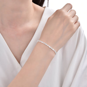 Pulsera Tennis 2.5mm con Baguette en Plata 925