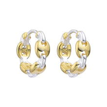 Cargar imagen en el visor de la galería, Argollas Huggies Modelo Guccie 15mm en Plata 925
