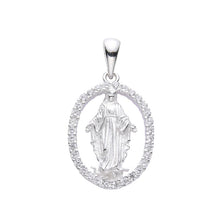 Cargar imagen en el visor de la galería, Cadena con Medalla Virgen de la Milagrosa 15x19mm en Plata 925
