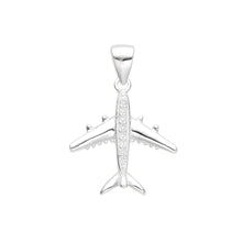 Cargar imagen en el visor de la galería, Cadena con Dije de Avión con Circones en Plata 925
