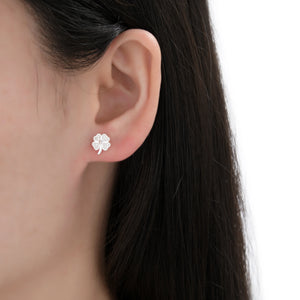 Zarcillos de Trébol con Circones en Plata 925