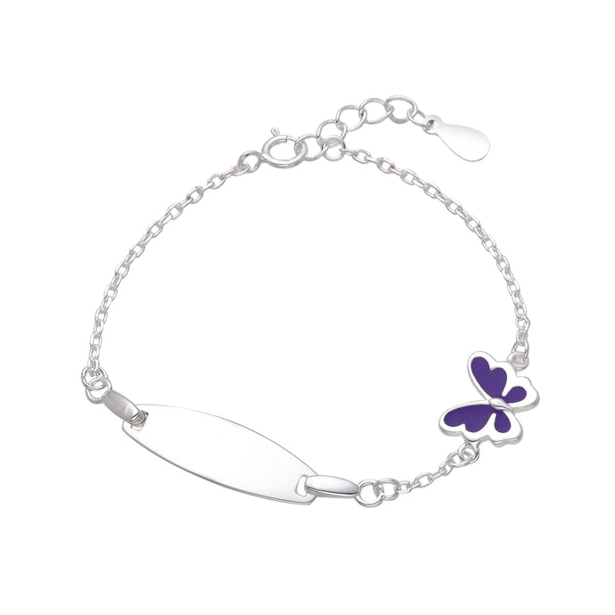 Esclava de Bebé con Mariposa 15cm en Plata 925