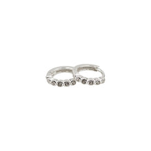 Cargar imagen en el visor de la galería, Argollas Huggies Punto Luz 12mm en Plata 925
