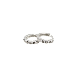 Argollas Huggies Punto Luz 12mm en Plata 925