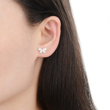 Cargar imagen en el visor de la galería, Zarcillos de Rosca de Mariposa en Plata 925
