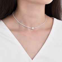 Cargar imagen en el visor de la galería, Gargantilla Choker Tennis con Punto Luz en Plata 925
