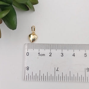 Dije de Corazón Liso en Oro 18k