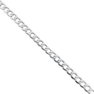 Cadena Barbada de Caballero Modelo Cris en Plata 925