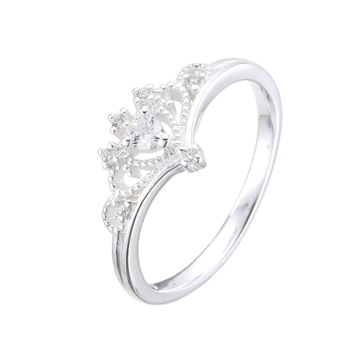 Anillo de Corona con Circones en Plata 925