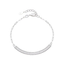 Cargar imagen en el visor de la galería, Pulsera Tennis y Paper Clip en Plata 925
