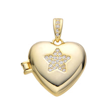 Cargar imagen en el visor de la galería, Cadena con Relicario de Corazon con Baño de Oro Plata (925)
