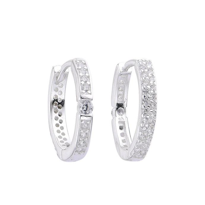 Argollas Huggies Modelo Magly 15mm en Plata 925