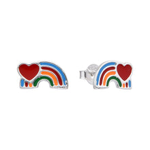 Cargar imagen en el visor de la galería, Zarcillos de Arcoiris en Plata 925
