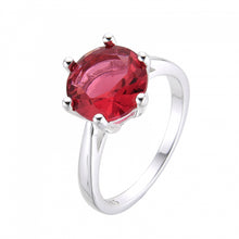 Cargar imagen en el visor de la galería, Anillo Circular Fucsia en Plata 925
