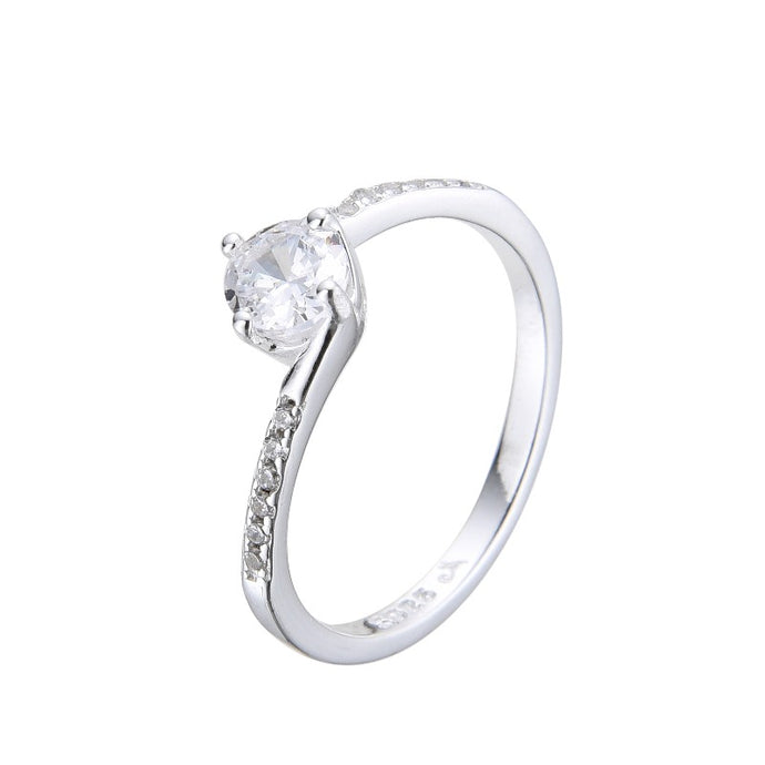 Anillo Compromiso Modelo Alexa Plata 925