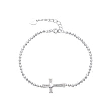 Cargar imagen en el visor de la galería, Pulsera de Pepitas con Cruz en Plata 925
