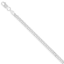 Cargar imagen en el visor de la galería, Pulsera de Caballero Barbada Doble en Plata 925
