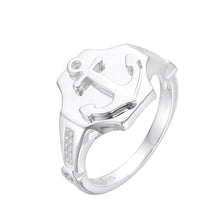 Cargar imagen en el visor de la galería, Anillo de Caballero con Ancla en Plata 925
